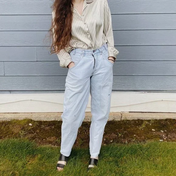 Levis Silver Tab Womens Baggy Denim  Jeans zip up fly 36 X 34 - Picture 2 of 12